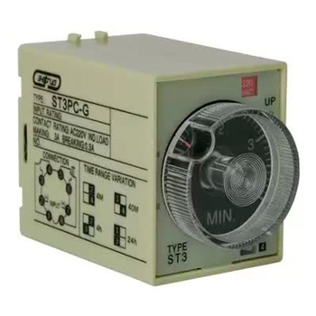 Реле времени 220V ST3PC-G (0.5-4min/40min/4h/24h) Энергия - Электрика, НВА - Реле, автоматизация и управление - Реле времени - . Магазин оборудования для автономного и резервного электропитания Ekosolar.ru в Уссурийске