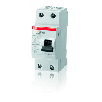 ABB FH202AC УЗО 2P 40A 30mA (AC) - Электрика, НВА - Модульное оборудование - Узо - . Магазин оборудования для автономного и резервного электропитания Ekosolar.ru в Уссурийске