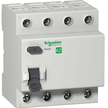 Дифференциальный выключатель Schneider Electric (УЗО) EASY 9 4P 40A 30мА АС 4,5 кА - Электрика, НВА - Модульное оборудование - Дифференциальные автоматы - . Магазин оборудования для автономного и резервного электропитания Ekosolar.ru в Уссурийске