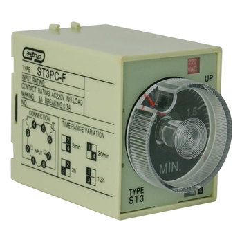 Реле времени 220V ST3PC-F (0.25-2m/20m/2h/12h) Энергия - Электрика, НВА - Реле, автоматизация и управление - Реле времени - . Магазин оборудования для автономного и резервного электропитания Ekosolar.ru в Уссурийске