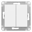 Выключатель Schneider Electric AtlasDesign 2-клавишный сх.5, 10АХ, белый, механизм - Электрика, НВА - Выключатели и розетки - Выключатели - . Магазин оборудования для автономного и резервного электропитания Ekosolar.ru в Уссурийске