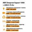 ИБП Энергия Гарант 1000 + Аккумулятор S 75 Ач - 12В (600Вт - 68мин) - ИБП и АКБ - ИБП для котлов - . Магазин оборудования для автономного и резервного электропитания Ekosolar.ru в Уссурийске
