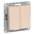 Переключатель Schneider Electric AtlasDesign 2-клавишный сх.6, 10АХ, бежевый механизм - Электрика, НВА - Выключатели и розетки - Выключатели - . Магазин оборудования для автономного и резервного электропитания Ekosolar.ru в Уссурийске