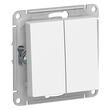 Выключатель Schneider Electric AtlasDesign 2-клавишный сх.5, 10АХ, белый, механизм - Электрика, НВА - Выключатели и розетки - Выключатели - . Магазин оборудования для автономного и резервного электропитания Ekosolar.ru в Уссурийске