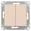 Выключатель Schneider Electric AtlasDesign 2-клавишный сх.5, 10АХ, бежевый, механизм - Электрика, НВА - Выключатели и розетки - Выключатели - . Магазин оборудования для автономного и резервного электропитания Ekosolar.ru в Уссурийске