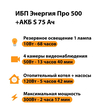 ИБП Энергия Про 500 + Аккумулятор S 75 Ач - 12В (300Вт - 137мин) - ИБП и АКБ - ИБП для котлов - . Магазин оборудования для автономного и резервного электропитания Ekosolar.ru в Уссурийске