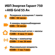 ИБП для котла Энергия Гарант 750 + Аккумулятор Grid 55 Ah 12 v (450Вт - 67мин) - ИБП и АКБ - ИБП для котлов - . Магазин оборудования для автономного и резервного электропитания Ekosolar.ru в Уссурийске